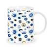 Wholesale Custom Print Tourist Souvenir Turkish Evil Eye Coffee Cups Ceramic Evil Eye Mug