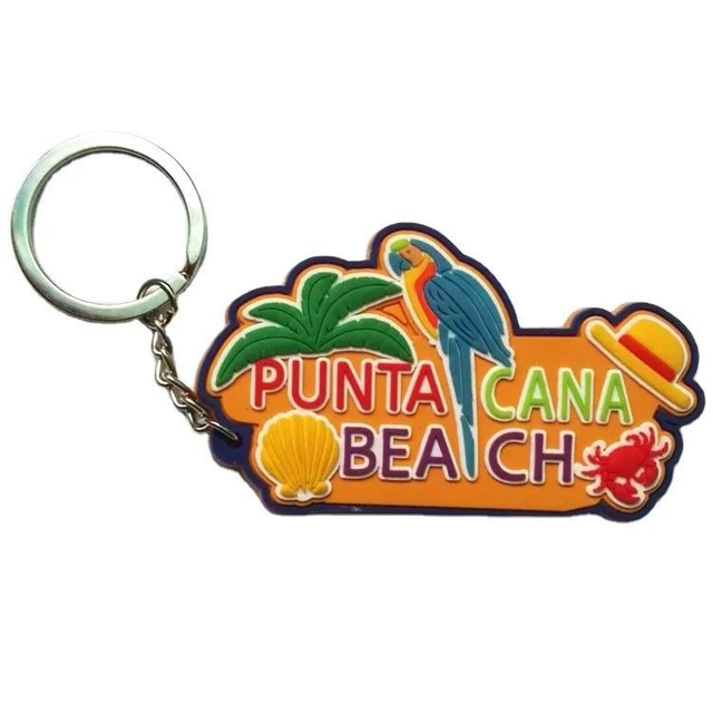 Wholesale Tourist Souvenir Soft PVC Keychain Custom PVC Key Chain