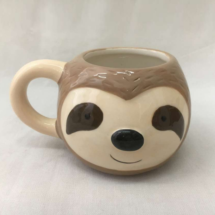 Wholesale Honduras Costa Rica Souvenir Sloth Cup Handmade Ceramic Sloth Mug