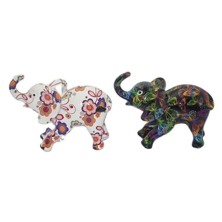 Water Transfer Home Decorative Accessories Resin Elephant Figurine Decoration Elephant Statue