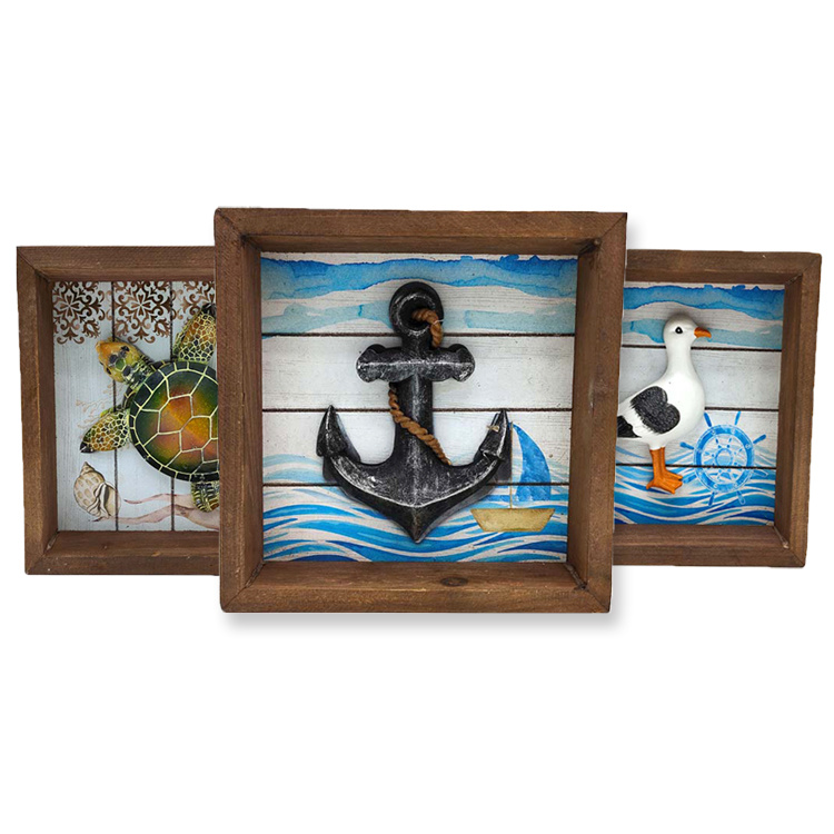 Nautical Style Resin Shadow Box Frame Wall Hanging Frame Wood Crafts