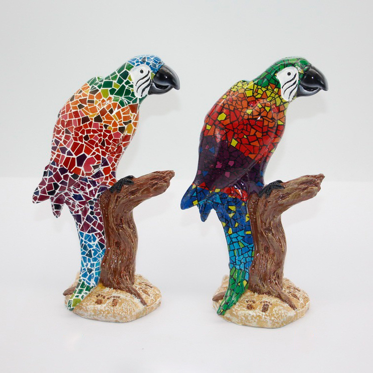 Home Decor Souveir Resin Craft Animal Figurine Parrot Statue