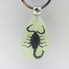 Wholesale Scenic Tourist Souvenirs Real Insect Luminous Resin Key Chain