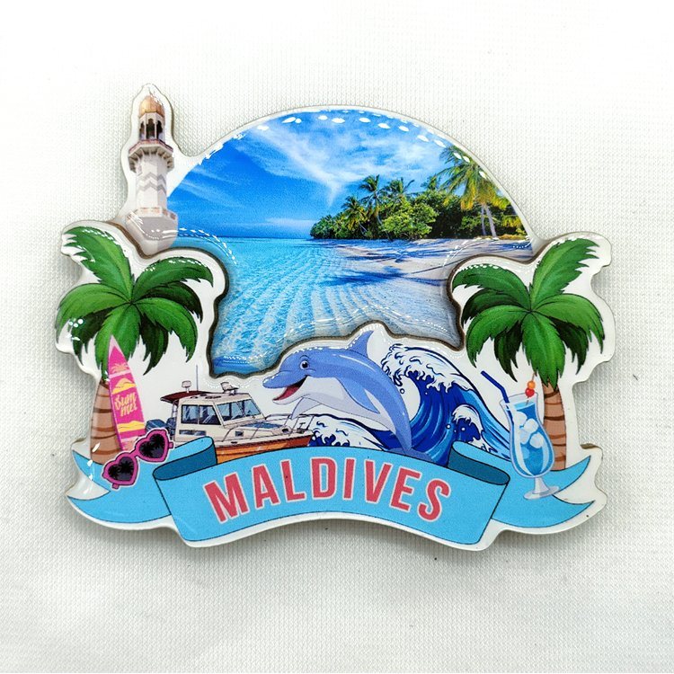 Custom Logo Wood Beach Souvenir Nassau Bahamas Fridge Magnet