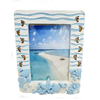 Custom Logo Tourist Souvenir Beach Polyresin Resin Picture Photo Frame with Seashell