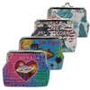 Hot Sale Style Female Multi Graffiti Print Card Bag PU Leather Fashion Zipper Mini Card Bag Case Wallet