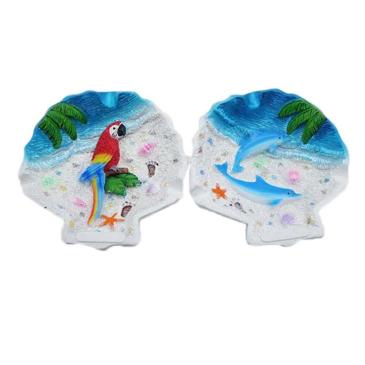 Seaside Animal Beach Underprint Nice Home Decoration Handmade Polyresin Ashtray for Souvenir