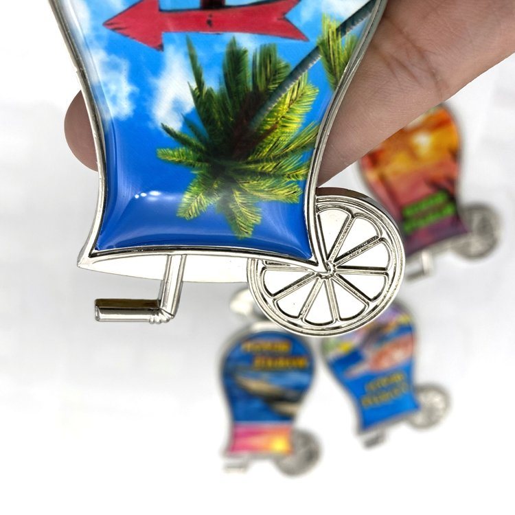 Customize OEM Wholesale Personalized Zinc Alloy Tourist Souvenir Fridge Magnet Ocean Bottle Opener for Beach