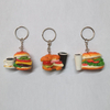 Creative Custom Shape Hamburger Food Resin Keychain for Gift