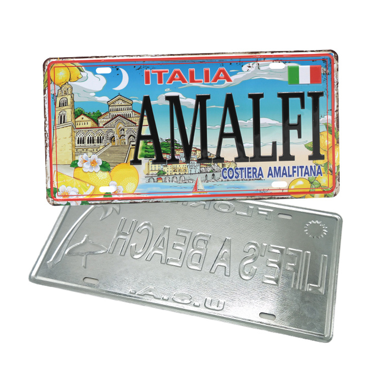 Souvenir Aluminum License Plate Custom Sublimation License Plate for Wall Decor