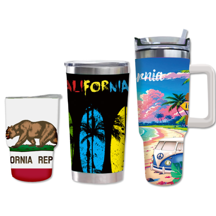 Custom Tumbler Travel Mug Stainless Steel California State Theme Souvenir California Water Bottle