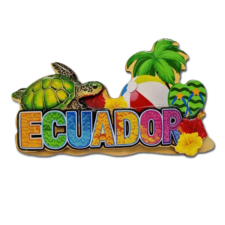 Factory Custom Logo MDF Wood Magnet Travel Gift Parrot Colombia Souvenir Fridge Magnet