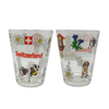 Custom Logo Design Ski Snow Mountain Cows Shot Glasses Swiss Switzerland Souvenirs Shot Glass