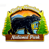 Custom Bear Great Smoky Mountains Souvenir Wood Magnet Outdoor Tent Camping Souvenir Fridge Magnet