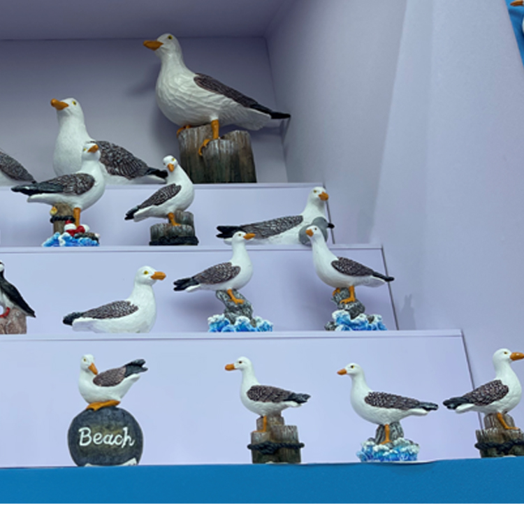 Custom logo Decoration Iceland Souvenir Mini Puffin Figurine Resin Puffin Statue