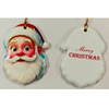Factory Custom 3d Printed Ceramic Christmas Decoration Hanging Sublimation Ceramic Christmas Ornament