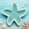 Wholesale Starfish Shaped Plate Home Decorative Ocean Beach Souvenir Starfish Ceramic Plates