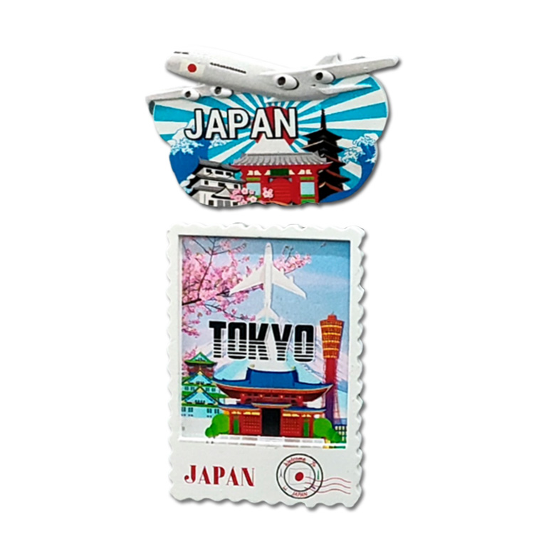 Custom Printed Dog Japanese City Resin Magnet Nagoya Hokkaido Okinawa Osaka Japan Souvenir Fridge Magnet