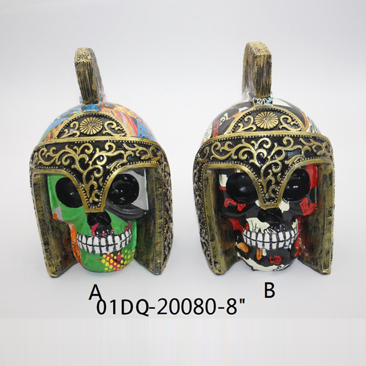 Custom Skull Statue Resin Crafts for Hallowen Decoration