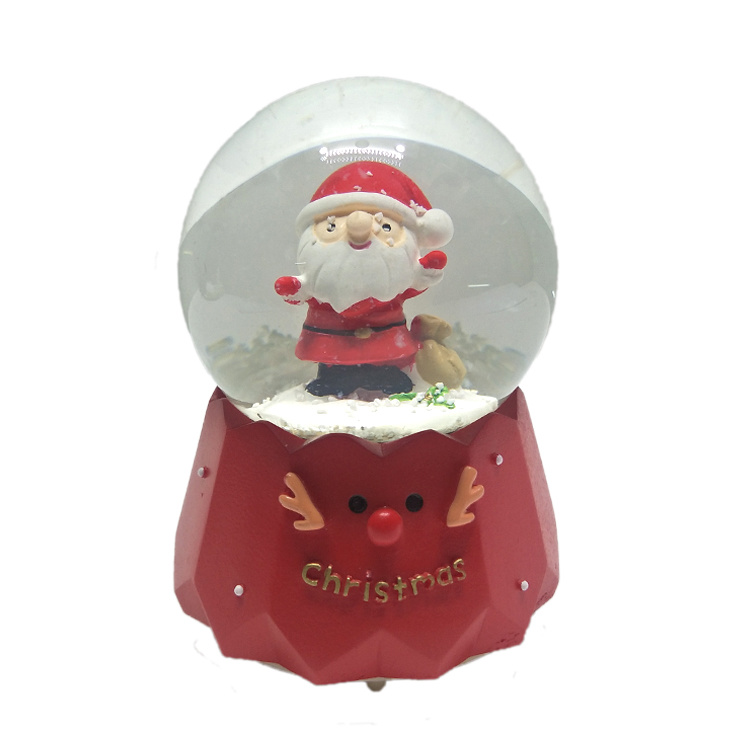 Hand-Painted Christmas Gift Decorative Musical Christmas Snow Globe