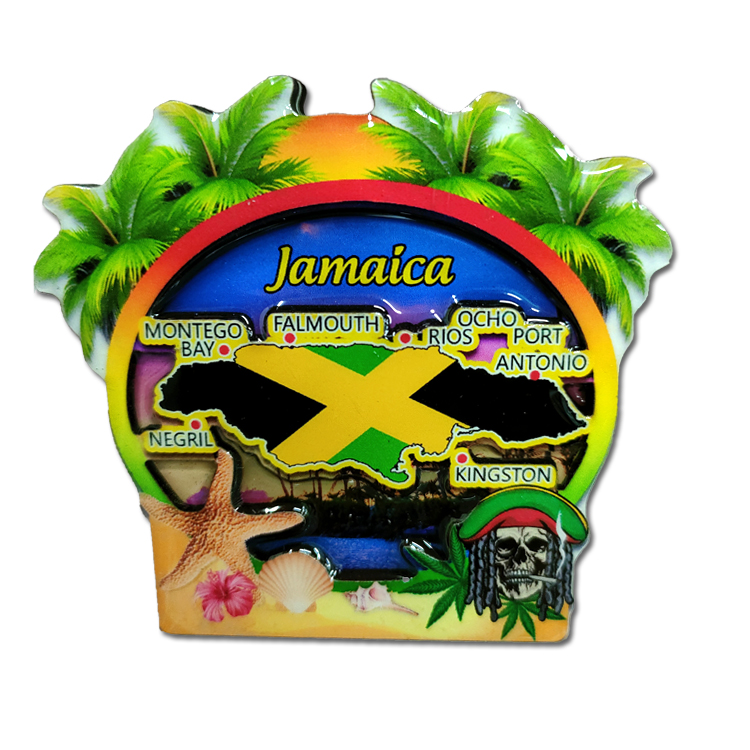 Custom Logo Tourism Gift Beach Turtle Saint St. Kitts & Nevis Souvenir Fridge Magnet
