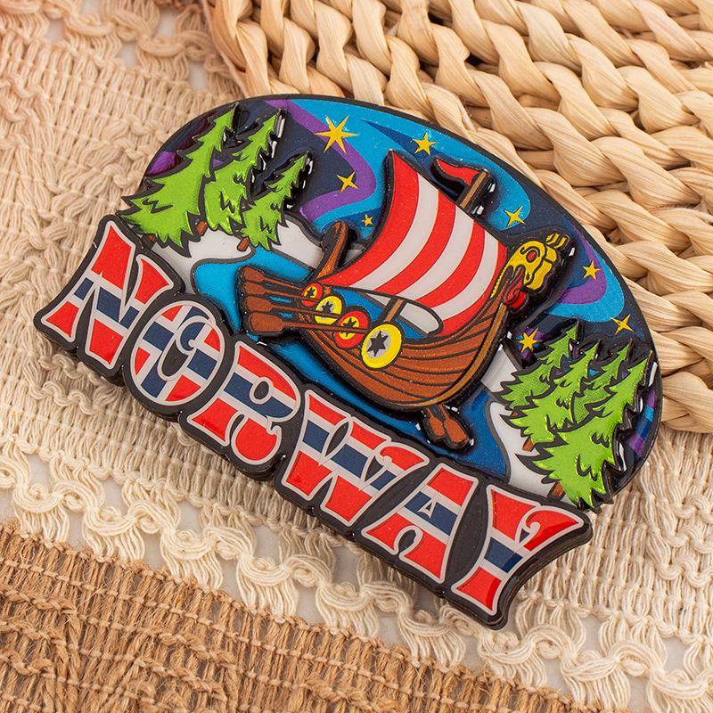Factory Custom Logo MDF Wood Puffin Reykjavik Iceland Souvenir Fridge Magnet