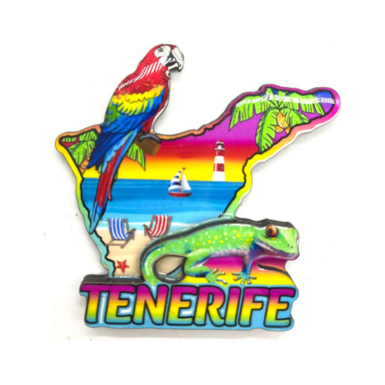 MDF Wooden Coastal City Parrot Italy Souvenir Rimini Fridge Magnet