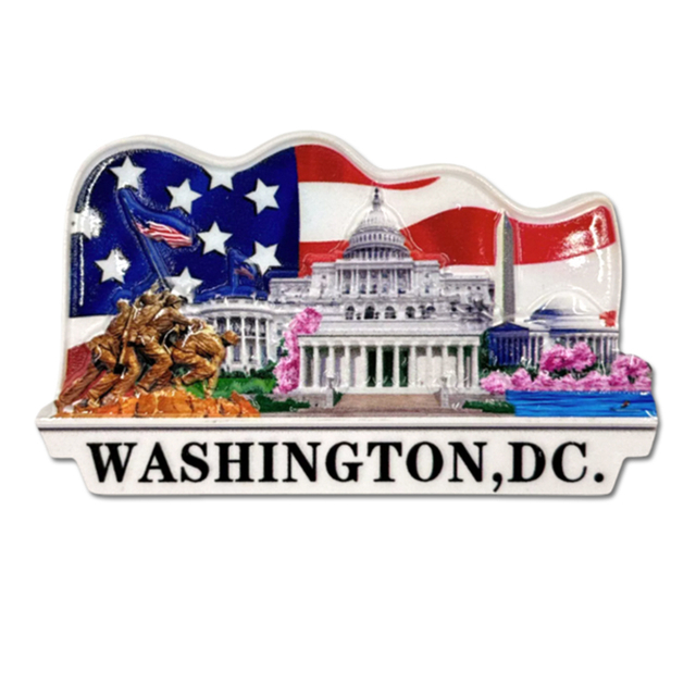 Factory Custom Logo Resin Printing USA Space Needle Seattle Souvenirs Fridge Magnet