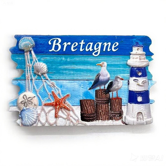 Custom Logo Resin Printing Nice France Souvenir Cote d Azur Fridge Magnet