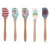 Customized Printed Silicon Spatula Kitchen Decor Portugal Gift Silicone Spatula with Wooden Handle
