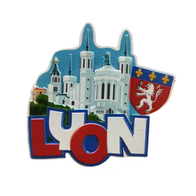 Resin France Travel Lyon Souvenir Fridge Magnet