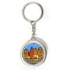 Custom Logo Round Travel City Keyring Spinner Metal Swedish Stockholm Sweden Souvenir Keychain