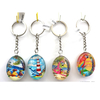 Custom Beach Tourist Souvenir Gift Glass Key Chains