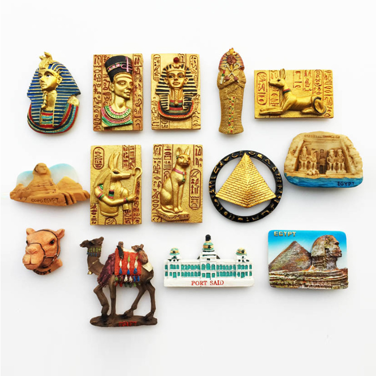 Customized Resin Pyramid Egypt Souvenir Fridge Magnet