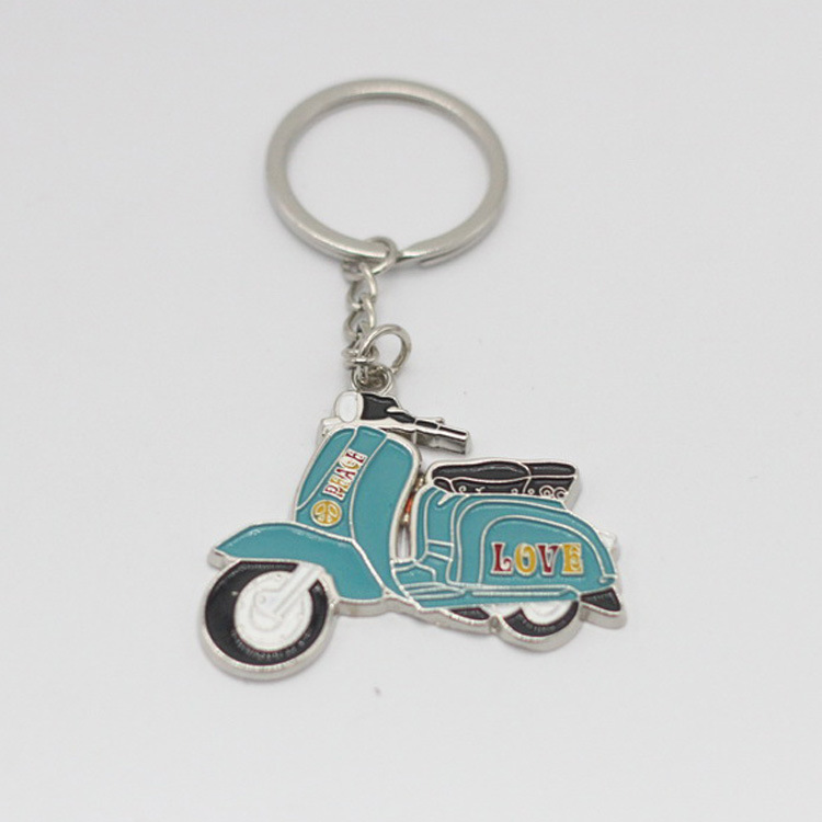 Tourist Souvenir Car Shape Keychain Custom Metal Key Chains