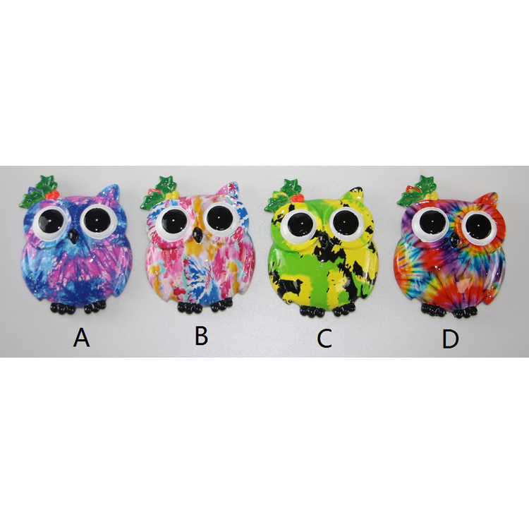 Wholesale Custom Resin Small Colorful Owl Figurines Statue Decoration for Home Decor