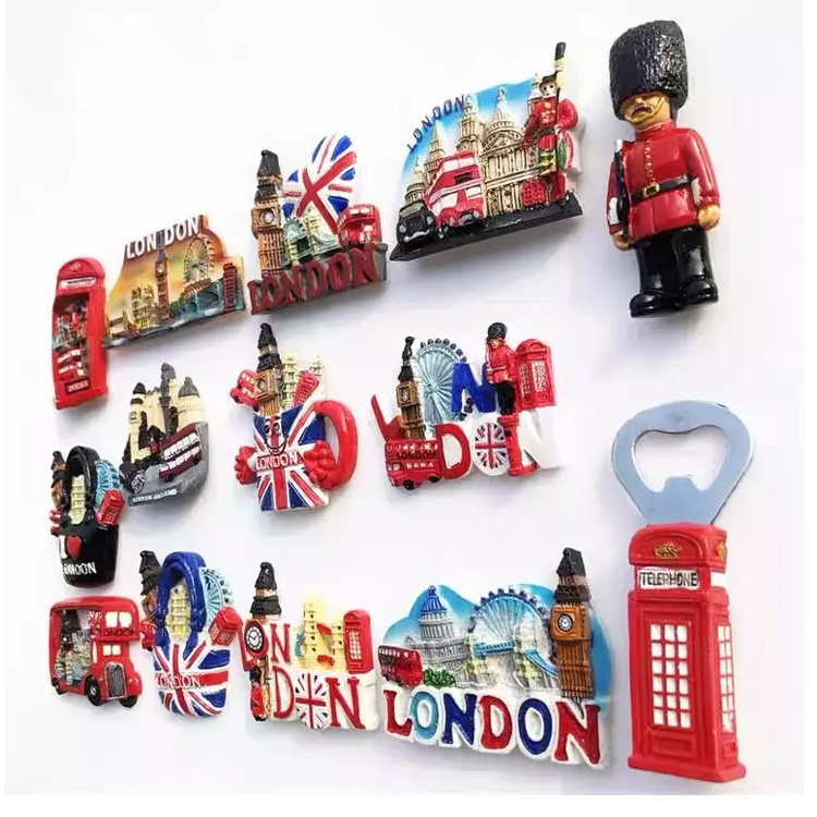 Quanzhou Factory Customized England Resin Magnet London Souvenir Fridge Magnet