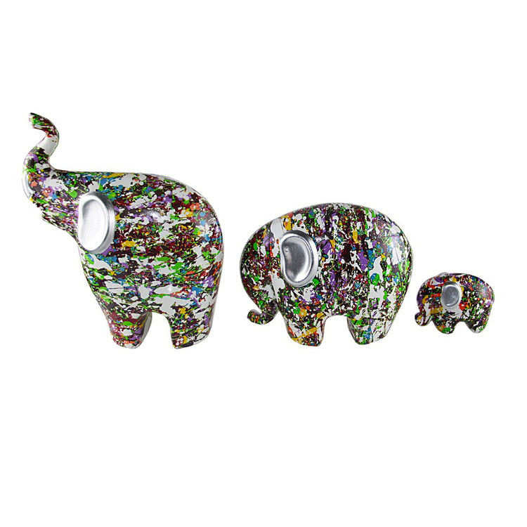 Resin Animal Elephant Figurine Home Decoration Gift Resin Cute Mini Elephant Statue