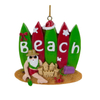 Custom Personalized Beach Themed Resin Christmas Tree Ornaments Wholesale