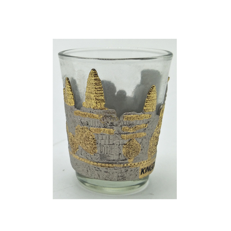 Custom Metal Tourist Souvenir Silver Color Gold Shot Glass