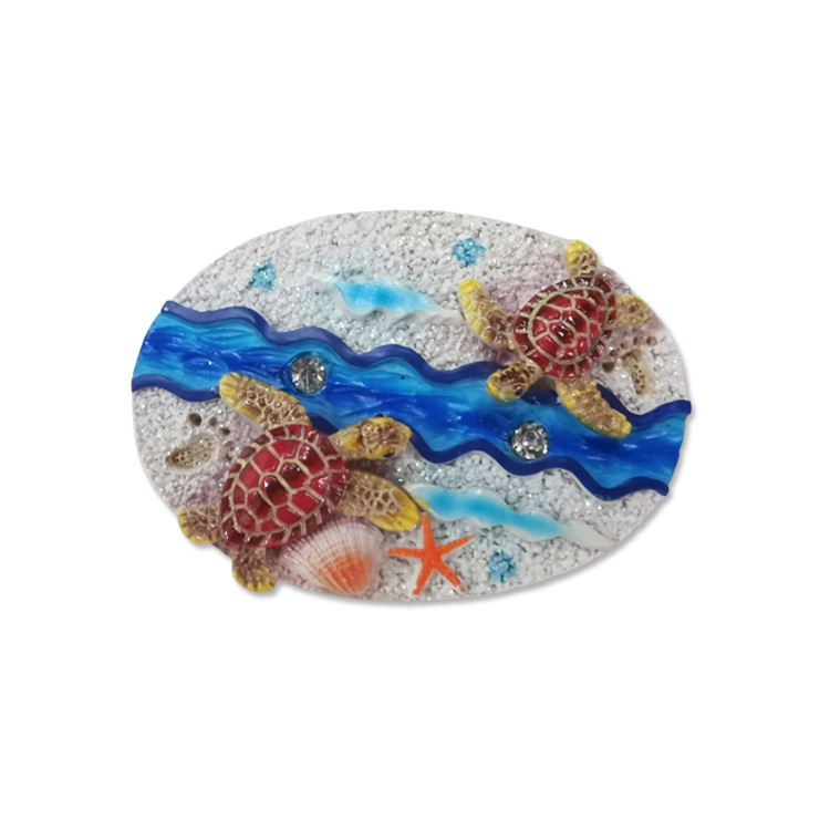 Wholesale Travel Gift Resin Turtle Magnet Coastal Beach Seaside Souvenir