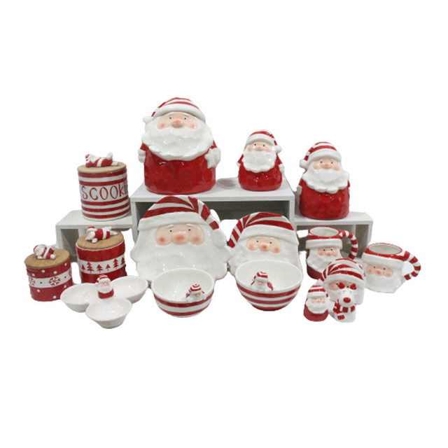 Wholesale Home Ornament Christmas Santa Claus Plate Ceramic Christmas Mug