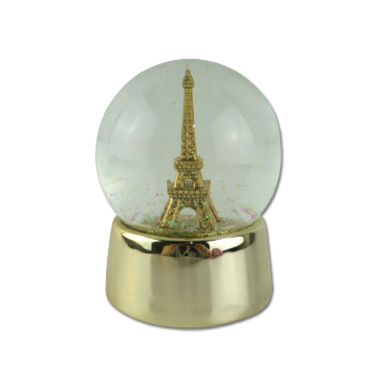 Wholesale Resin 3D Building France Paris Souvenir Eiffel Tower Snow Globe