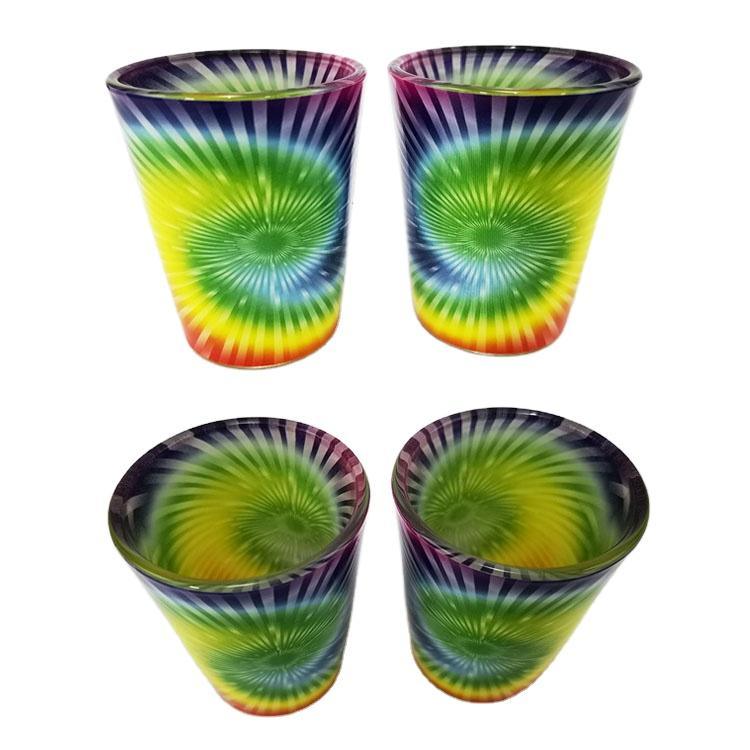 Promotion Gift Custom Logo Tie Dye Shot Glasses Souvenir