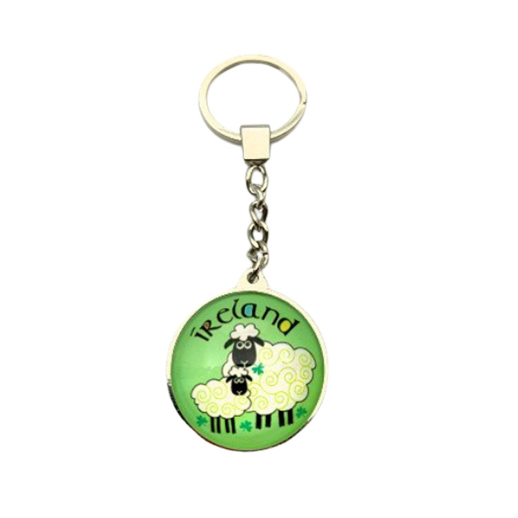 OEM Custom Design Cute Lucky Clover Sheep Ireland Souvenir Keychain