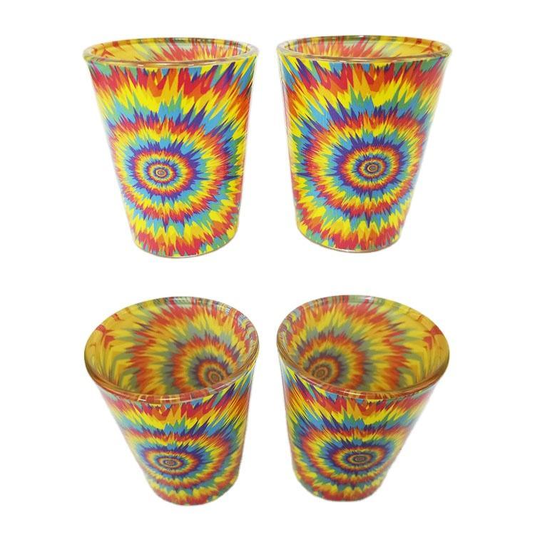 Wholesale 2 Oz Sublimation Beach Souvenir Shot Glass Custom Full Color Printed Shot Glasses