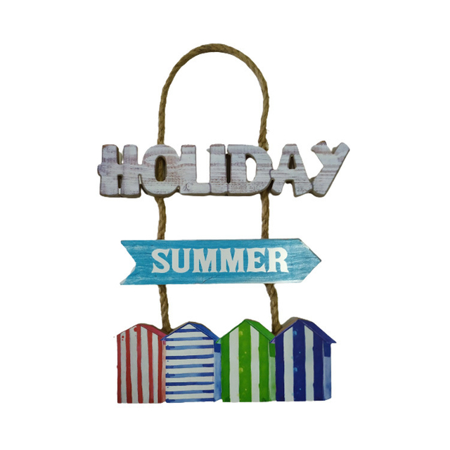 Customized Arrow Shape Wooden Sign Hanging Wall Plaque Seaside Beach Home Decor