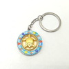 Custom Shape Epoxy Metal Alloy Beach Souvenir Turtle Spinner Keychain