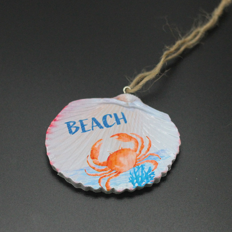 Wholesale Custom Printing Beach Souvenir Ceramic Christmas Ornament