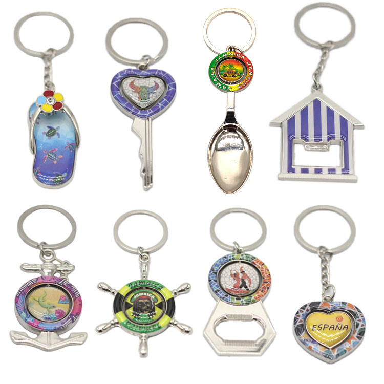 Wholesale Custom Shaped Zinc Alloy Metal Tourist Souvenir Keychains with Your Logo Names